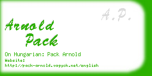 arnold pack business card